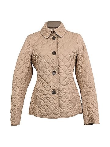Burberry Burberry Brit Quilted Copford Jacket in Beige Polyester (view 1)