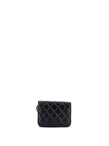 Chanel Pearl Crush Flap Clutch with Chain Quilted Lambskin Mini (view 2)