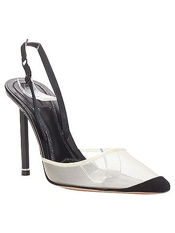 Alexander Wang Alexander Wang Alix nude mesh black fabric strap slingback pumps EU36 (view 2)