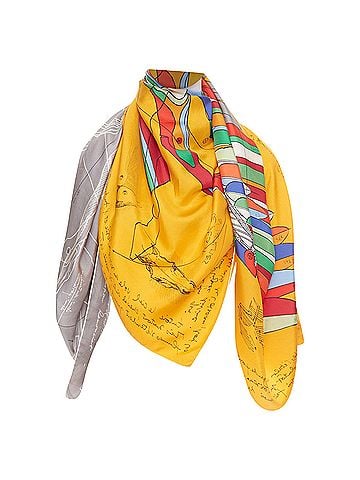 Hermès Hermes Della Cavalleria Favolosa 140 Virginie Jamin Split Pegasus silk scarf (view 1)