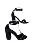 Maje Solid Black Gold Heels Size EU 39 - photo 1