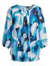 East 5th 100% Polyester Floral Blue Black 3/4 Sleeve Blouse Size S - photo 1