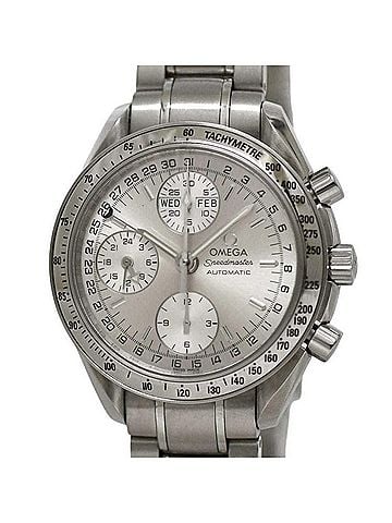 Omega Omega Speedmaster Triple Calendar Watch, Cream White Silver, 3523.30, Chronograph, Automatic Winding, Stainless Steel. (view 1)