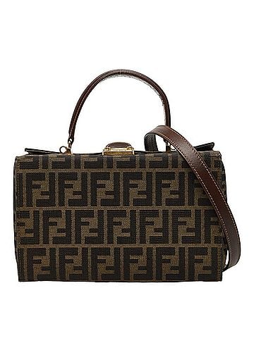 Fendi Fendi Zucca Handbag Shoulder Bag 2-Way Brown Canvas Leather Women's FENDI (view 1)
