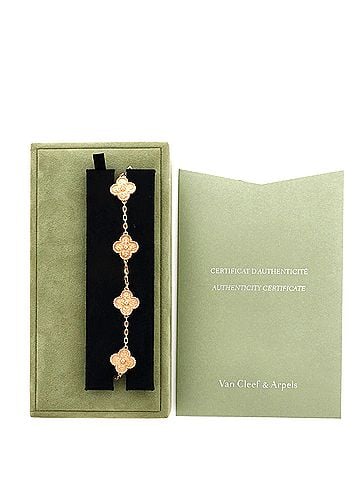 Van Cleef & Arpels Vintage Alhambra 5 Motifs Bracelet 18K Rose Gold (view 2)