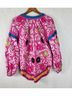 Alexis 100% Cotton 100% Viscose Floral Pink Blouse Size M - photo 3