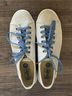 Keds 100% Canvas Stripes White Blue Sneakers Size 9 - photo 6