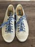 Keds 100% Canvas Stripes White Blue Sneakers Size 9 - photo 3