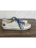 Keds 100% Canvas Stripes White Blue Sneakers Size 9 - photo 4