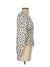 Commense 100% Polyester Floral White Black Long Sleeve Blouse Size S - photo 3