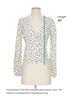 Commense 100% Polyester Floral White Black Long Sleeve Blouse Size S - photo 5