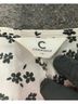 Commense 100% Polyester Floral White Black Long Sleeve Blouse Size S - photo 8