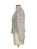Commense 100% Polyester Floral White Black Long Sleeve Blouse Size S - photo 4