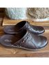 Clarks 100% Leather Solid Brown Mule/Clog Size 7 1/2 - photo 3