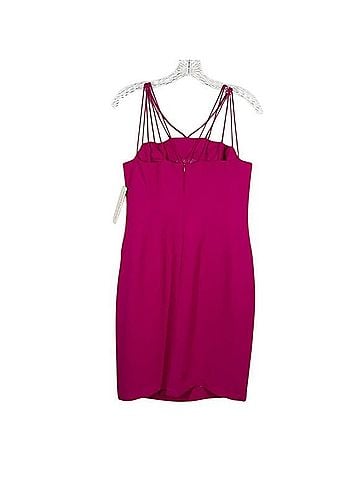 Evan Picone Cranberry Cage Strap Midi Dress Casual Dress (view 2)