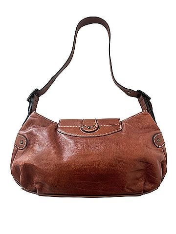 Longchamp Idole Cognac Brown Leather Studded Flap Buckle Vintage Y2K Leather Hobo (view 2)