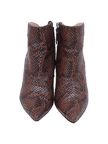 Giuseppe Zanotti  Giuseppe Zanotti Maskenada Brunette Snakeskin Ankle Boots in Brown Leather (view 2)