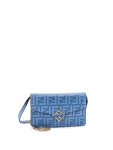Fendi FF Diamonds Wallet on Chain FF Embossed Leather (view 1)
