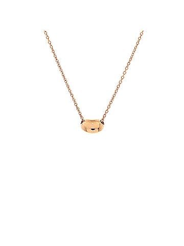 Tiffany & Co. Elsa Peretti Bean Pendant Necklace 18K Rose Gold 6.5mm (view 1)