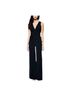 Halston Solid Black Jumpsuit Size 2 - photo 1