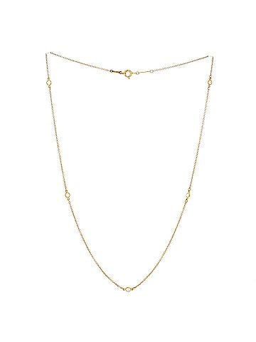 Tiffany & Co. Elsa Peretti Diamonds By The Yard 5 Stone Necklace 18K Yellow Gold and Diamonds 0.30CT (view 2)