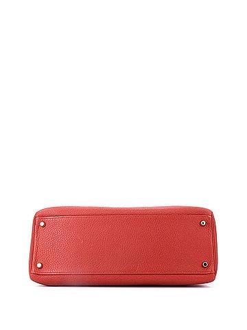 Hermès Kelly Handbag Brown Clemence with Gold Hardware 35 (view 2)