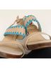 Joe's Jeans Tan Blue Heels Size 9 1/2 - photo 6
