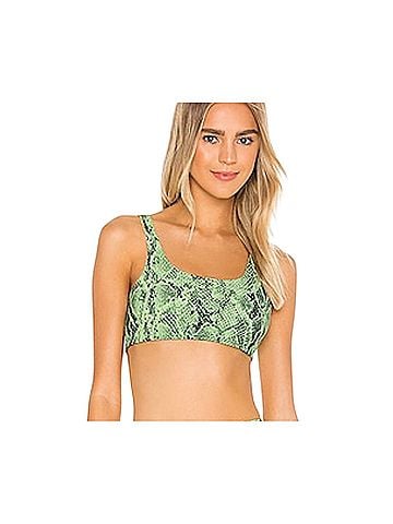 Alo Vapor Snakeskin Print Sports Bra (view 1)