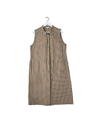 Poetry Linen Button Front Midi Casual Dress (view 1)