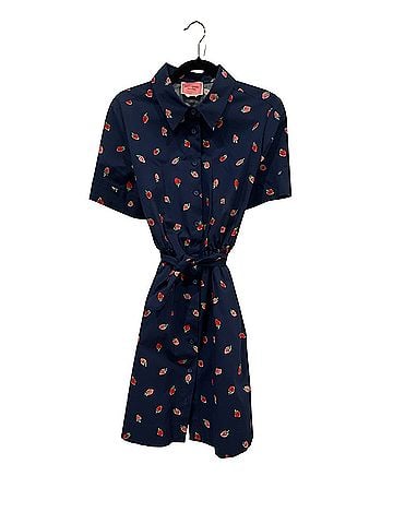 Kate Spade New York strawberry print tie waist shirt dress Casual Dress (view 1)