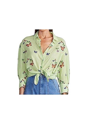 Sundays Arbus Top in Flutter Butterfly Print (view 2)