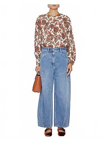 Ulla Johnson Esen Long Sleeve Blouse in Freesia (view 2)