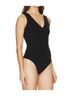 Commando Solid Black Neoprene Deep V-Neck Bodysuit in Black Size XL - photo 4