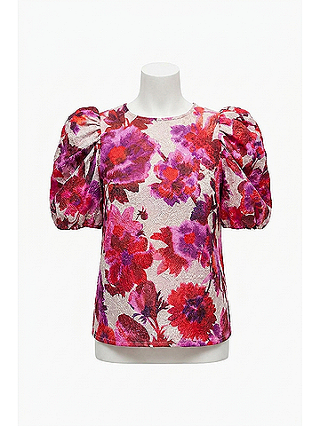 Essentiel Antwerp Henrietta Puffy Sleeve Top in Off White (view 1)
