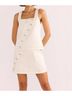 Minkpink Solid White Tabitha Wave Button Top in White Size S - photo 2