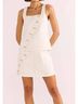 Minkpink Solid White Tabitha Wave Button Top in White Size S - photo 6