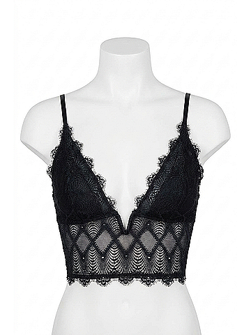 Cosabella Allure Cropped Cami in Black (view 1)
