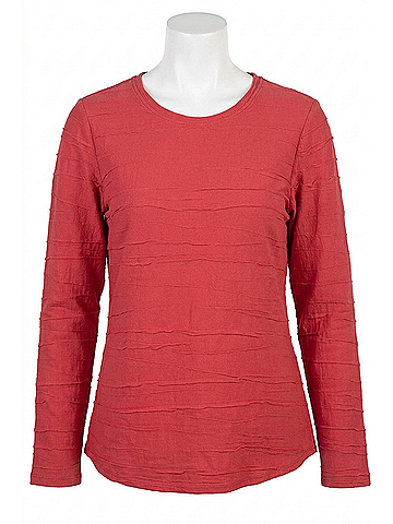 Habitat Steady Stream Round Hem Top in Brick (view 1)