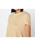 FRAME Stripes Brown Easy True Tee in Nectarine Multi Size L - photo 5