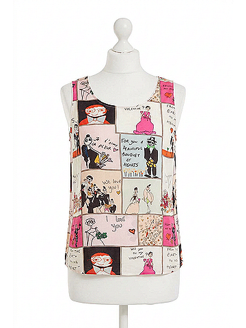 Charlie B Printed Reversible Comic Cami Top in One Color (view 1)