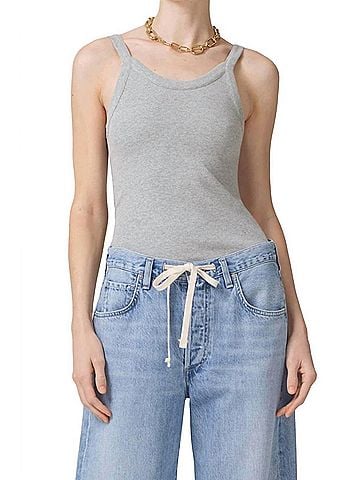 Citizens of Humanity Katia Tank Top in Heather Grey (view 2)