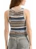 Veronica Beard Blue Cropped Jerrell Knit Tank in Whiskey Multi Size L - photo 3