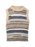 Veronica Beard Blue Cropped Jerrell Knit Tank in Whiskey Multi Size L - photo 4