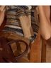 Veronica Beard Blue Cropped Jerrell Knit Tank in Whiskey Multi Size L - photo 5