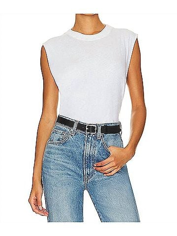 Enza Costa Cashmere Easy Vest in White (view 2)