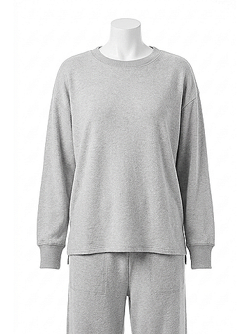Splendid Winslow Crewneck Pullover in Ice Heather Grey (view 1)