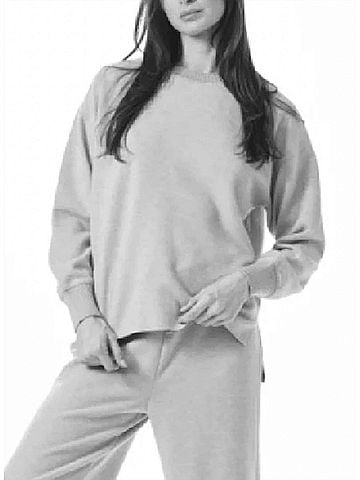 Splendid Winslow Crewneck Pullover in Ice Heather Grey (view 2)