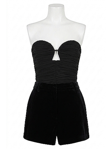 Astr Maiya Strapless Top in Black (view 1)