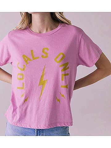 Chaser Locals Only Vintage Tee in Pink (view 2)