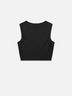 FRAME Solid Black Mesh Twist Tank Top in Black Size XS - photo 4